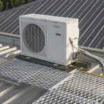 Defender™ walkway provides a stable base for technicians to maintain AC's.