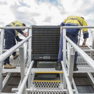 Defender™ HVAC Access to inclined slate roof